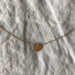 Nashelle initial necklace letter L